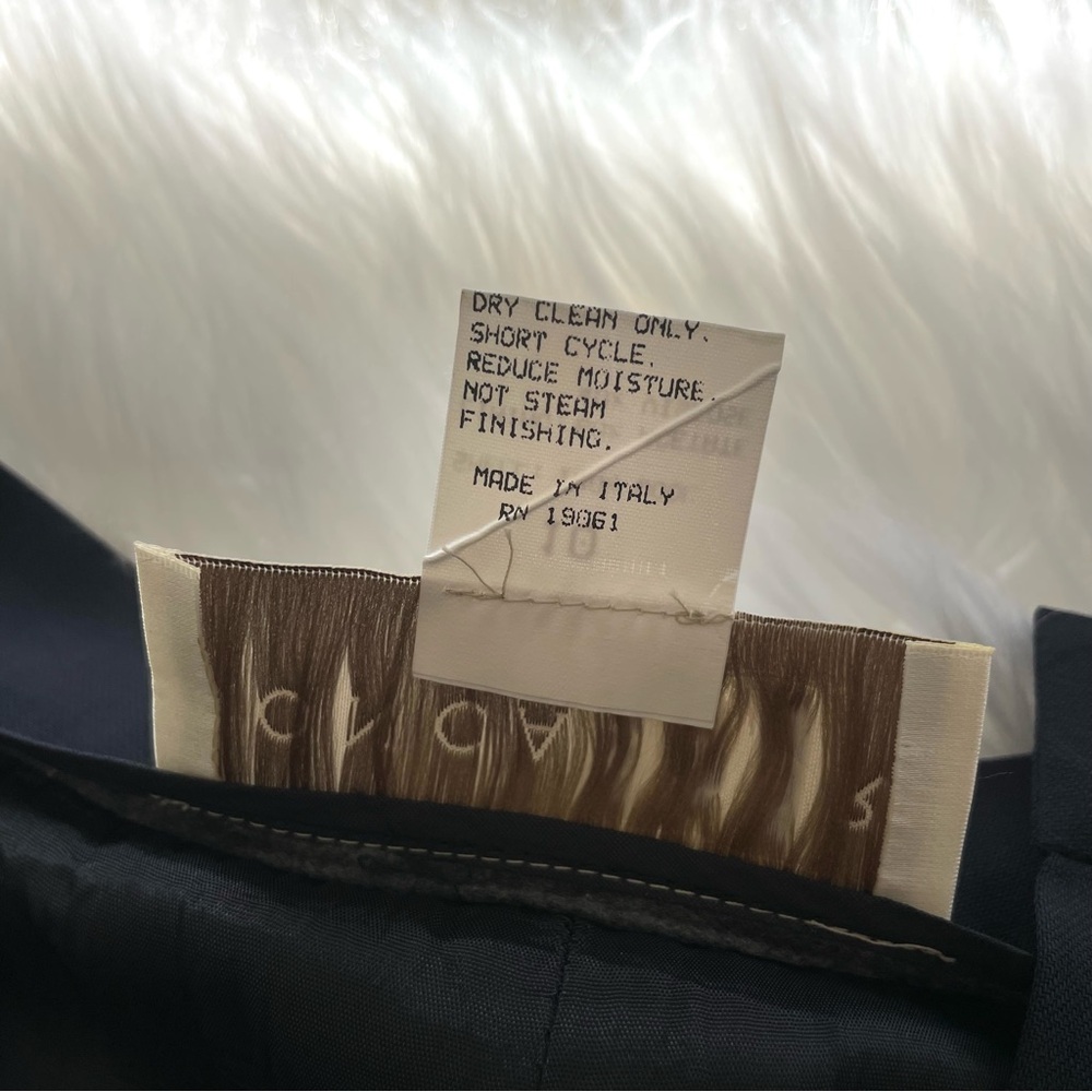 Doncaster High Waisted Wool Trousers/Slacks Navy Blue Size 10 - Picture 12 of 16